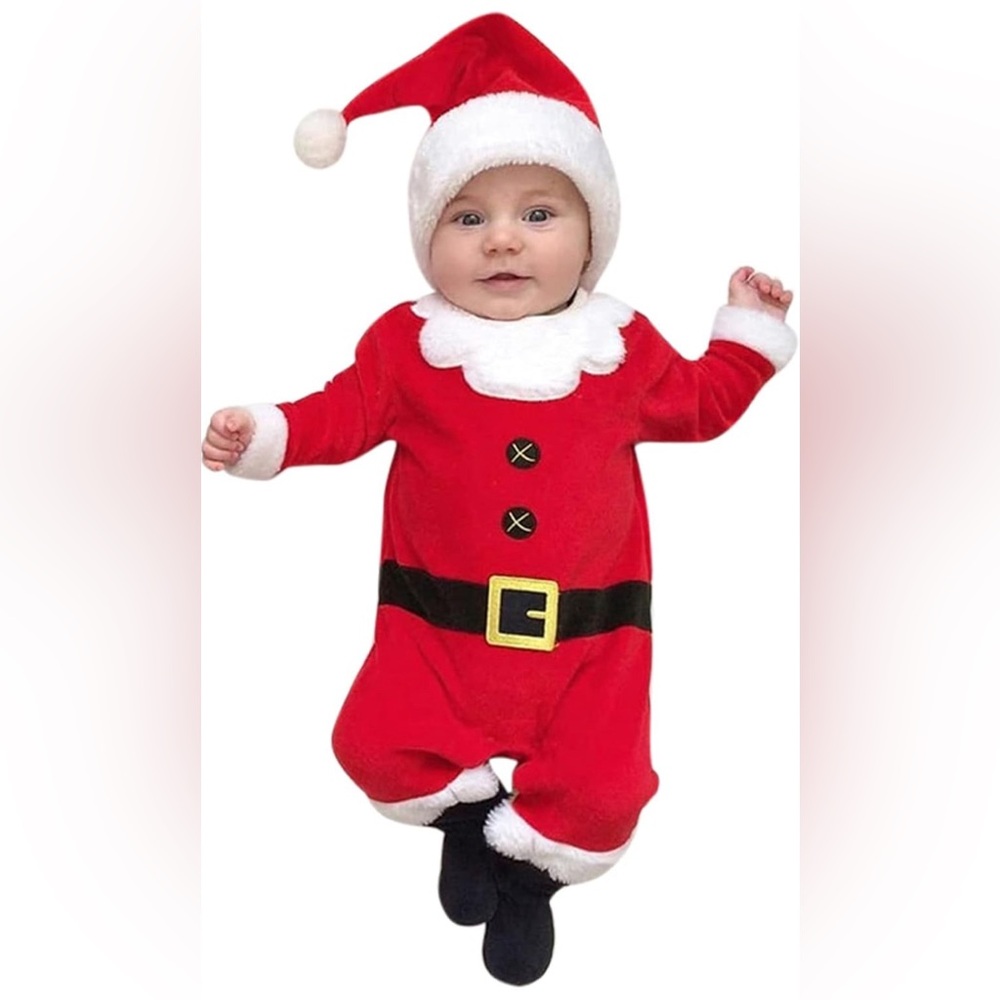 Adorable Red Santa Baby Costume